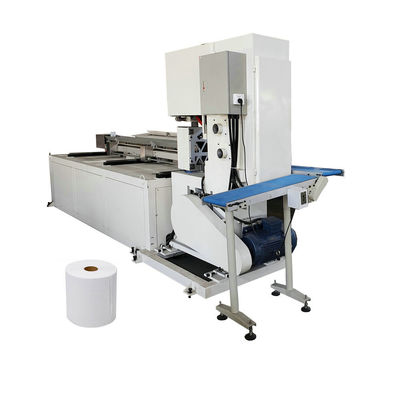 Industrielle Toilettenpapier-Roll-Schneidmaschine Band Säge 15KW 15-30 Schnitte/Min voll automatisch