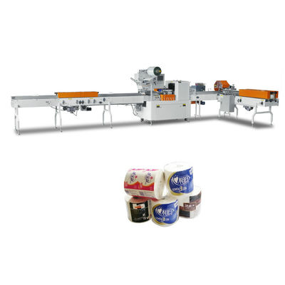 Automatische Toilettenpapier-Einzelrollen-Verpackungsmaschine PLC Einstellgröße