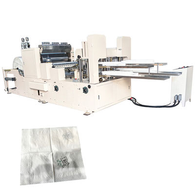 Gute Geschwindigkeit vier Decks Servietten serviette Papier Klappmaschine mit 2 Farben Druck