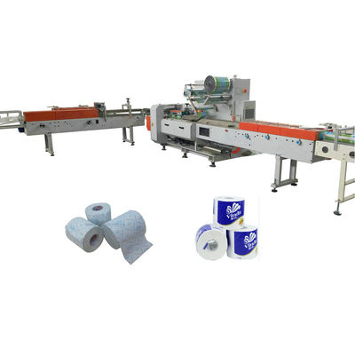 Einzelne Toilettenpapierrollen Verpackungsmaschine für Gewebefabrik Verwendung 100-200pakcs/Min