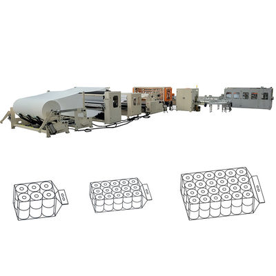 Vollautomatische 48 Rollen Bündelverpackungs-Kleine Toilettenpapier Küchenrollen-Maschinen Produktionslinie für südamerikanische Tissue-Papier Unternehmen